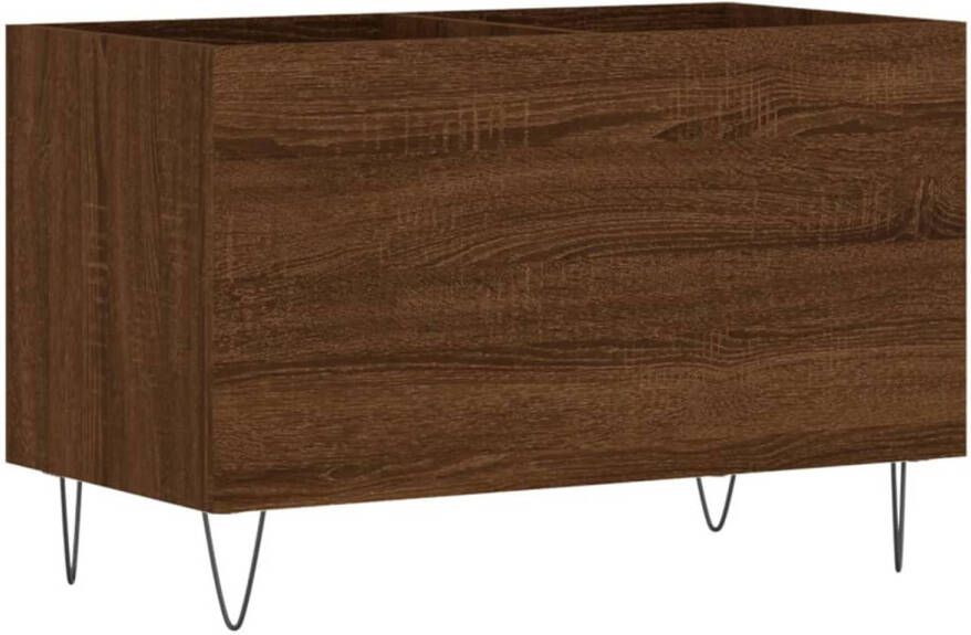 VidaXL Platenkast 74 5x38x48 cm bewerkt hout bruineikenkleurig