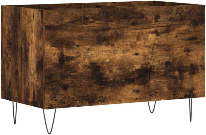 VIDAXL Platenkast 74 5x38x48 cm bewerkt hout gerookt eikenkleurig