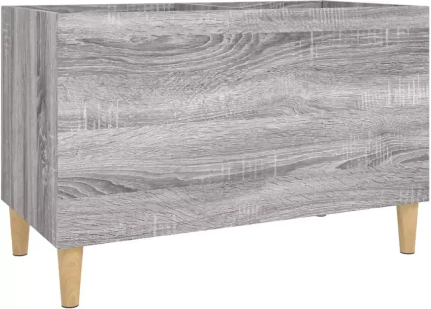 VidaXL Platenkast 74 5x38x48 cm bewerkt hout grijs sonoma eikenkleurig