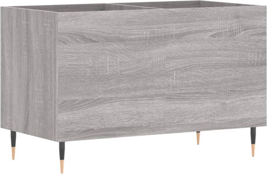 VIDAXL Platenkast 74 5x38x48 cm bewerkt hout grijs sonoma eikenkleurig
