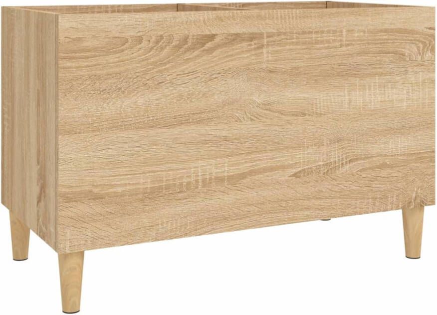 VIDAXL Platenkast 74 5x38x48 cm bewerkt hout sonoma eikenkleurig