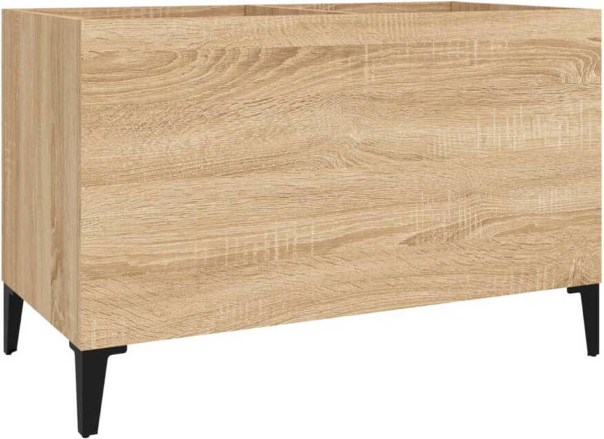 VIDAXL Platenkast 74 5x38x48 cm bewerkt hout sonoma eikenkleurig