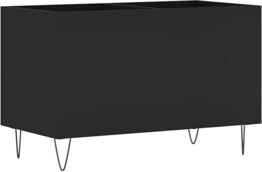 VIDAXL Platenkast 74 5x38x48 cm bewerkt hout zwart