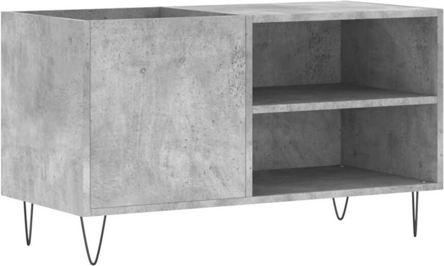 VIDAXL Platenkast 85x38x48 cm bewerkt hout betongrijs