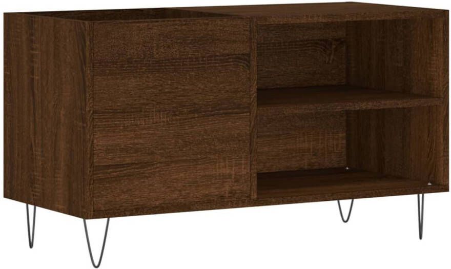 VidaXL Platenkast 85x38x48 cm bewerkt hout bruineikenkleurig