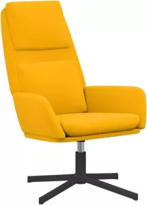 VidaXL Relaxstoel fluweel mosterdgeel