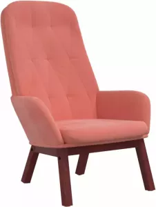 VidaXL Relaxstoel Fluweel Roze