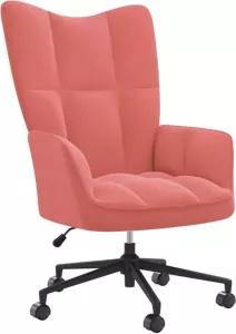 VidaXL Relaxstoel Fluweel Roze