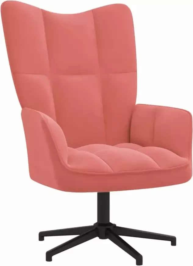 VidaXL Relaxstoel fluweel roze