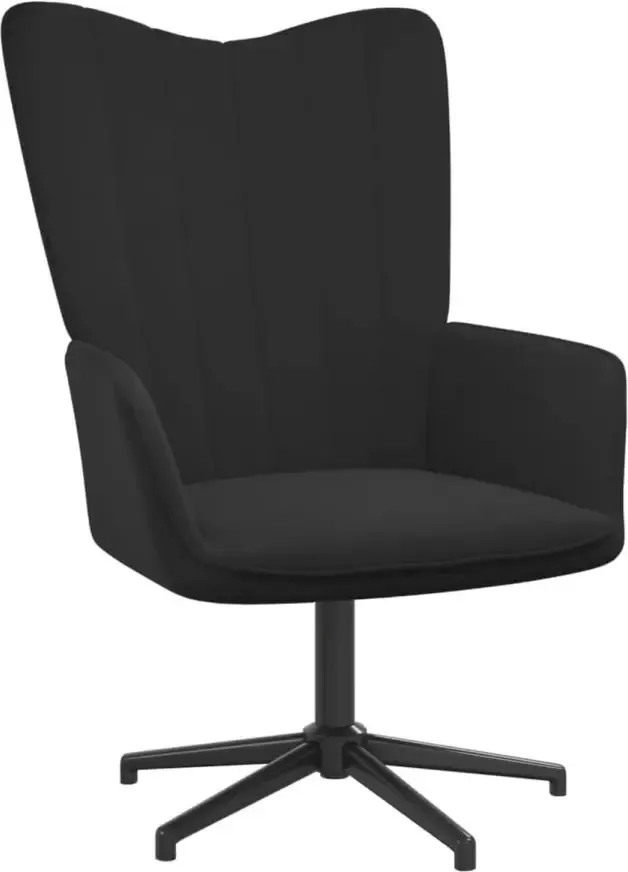 VidaXL Relaxstoel fluweel zwart
