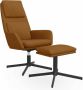 VidaXL Relaxstoel met voetenbank fluweel bruin - Thumbnail 1