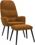 VIDAXL Relaxstoel met voetenbank fluweel bruin - Thumbnail 1