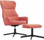 VIDAXL Relaxstoel met voetenbank fluweel roze - Thumbnail 1