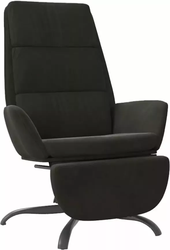 VidaXL Relaxstoel met voetensteun fluweel donkergrijs