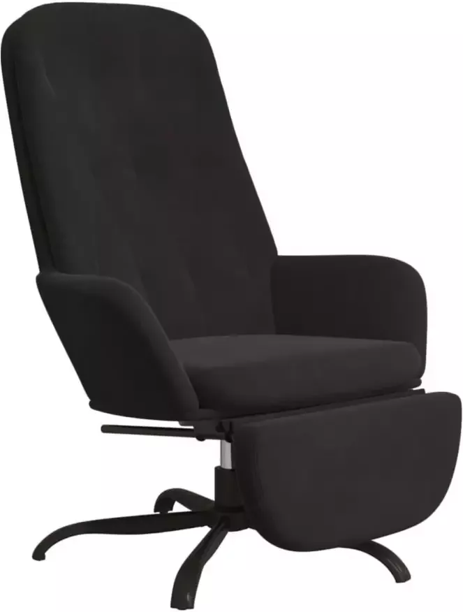 VidaXL Relaxstoel met voetensteun fluweel donkergrijs