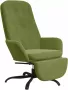 VIDAXL Relaxstoel met voetensteun fluweel lichtgroen - Thumbnail 1