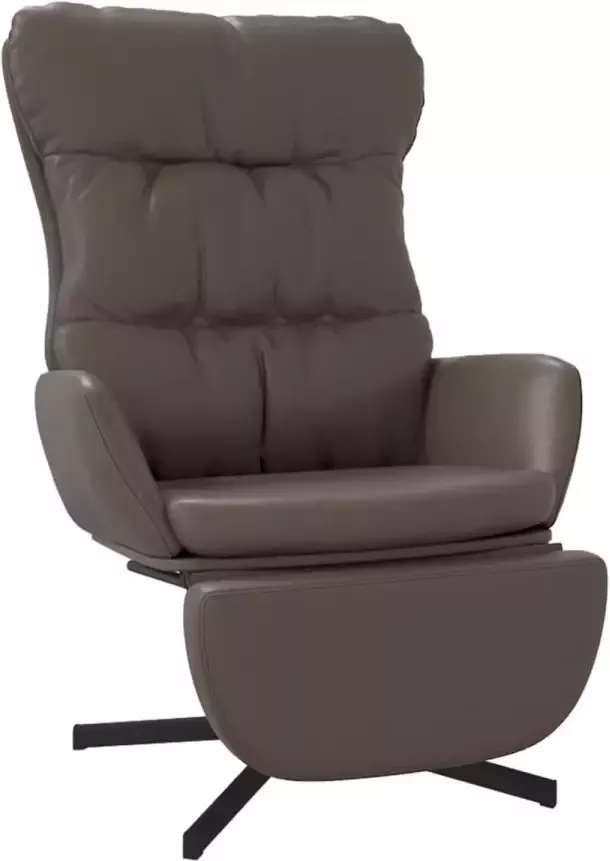 VidaXL Relaxstoel met voetensteun kunstleer bruin
