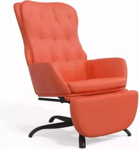 VidaXL Relaxstoel met voetensteun kunstleer rood