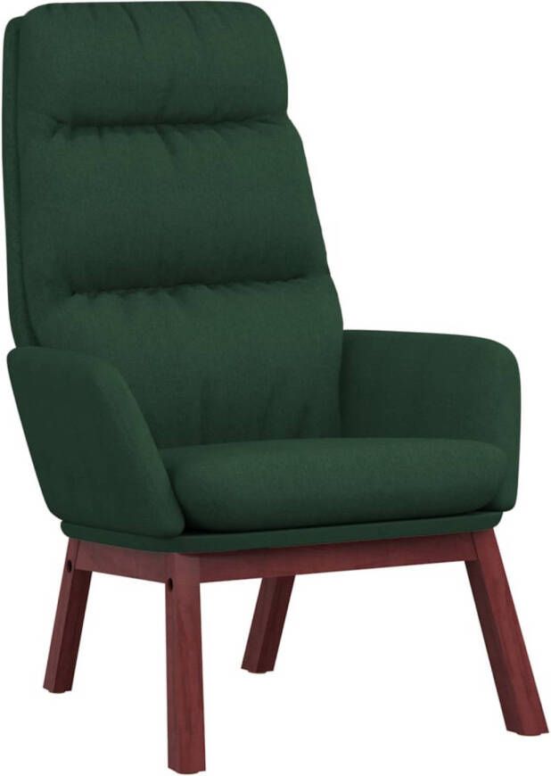 VidaXL Relaxstoel stof donkergoen