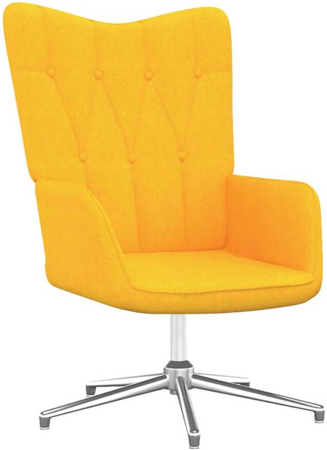 VidaXL Relaxstoel stof mosterdgeel