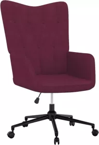 VIDAXL Relaxstoel stof paars