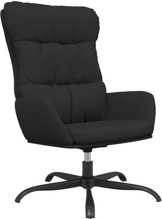VIDAXL Relaxstoel stof zwart