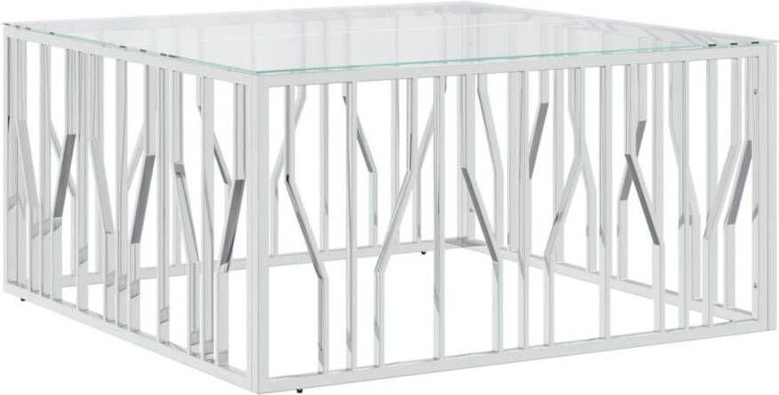 VidaXL -Salontafel-100x100x50-cm-roestvrij-staal-en-glas