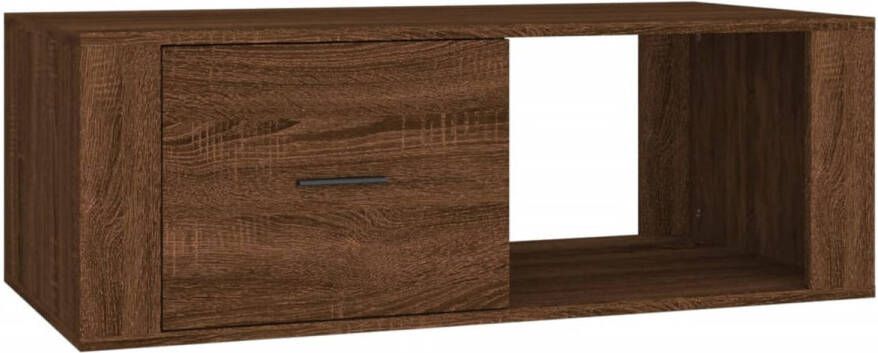 VidaXL -Salontafel-100x50 5x35-cm-bewerkt-hout-bruineikenkleurig