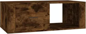 VidaXL Salontafel 100x50 5x35 Cm Bewerkt Hout Gerookt Eikenkleurig
