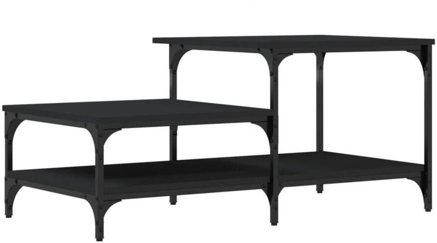 VidaXL -Salontafel-100x50 5x45-cm-bewerkt-hout-zwart