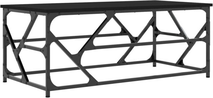 VidaXL -Salontafel-100x50x40-cm-bewerkt-hout-zwart-eikenkleurig