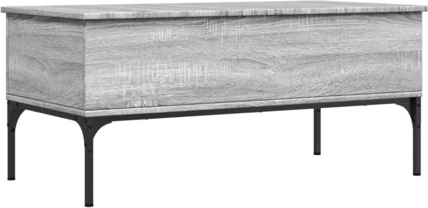 VidaXL -Salontafel-100x50x45-cm-bewerkt-hout-en-metaal-grijs-sonoma