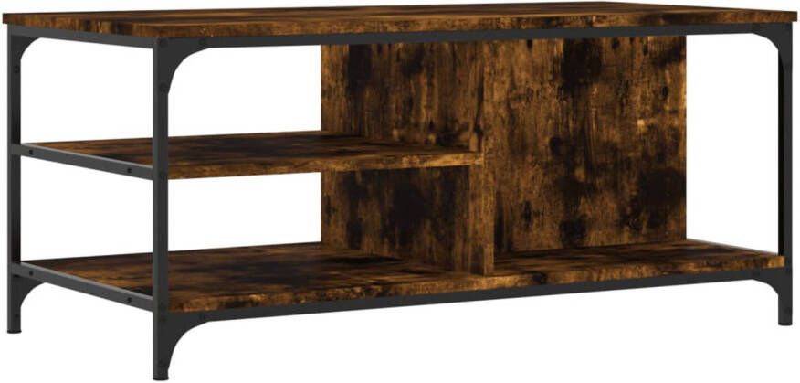 VidaXL -Salontafel-100x50x45-cm-bewerkt-hout-gerookt-eikenkleurig