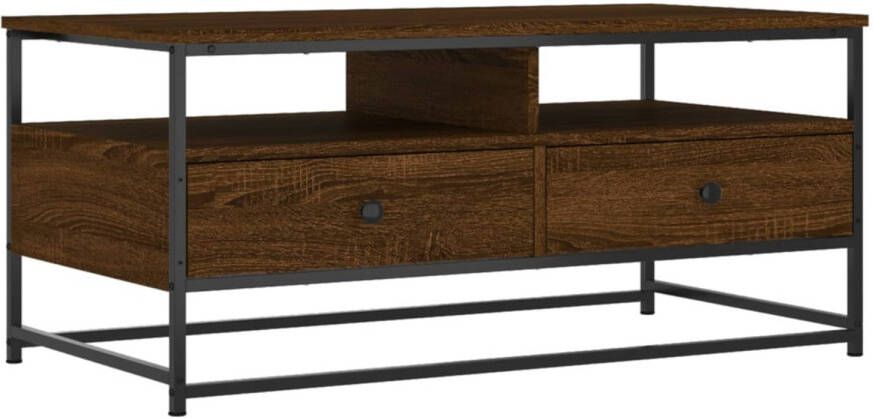 VidaXL -Salontafel-100x51x45-cm-bewerkt-hout-bruin-eikenkleur