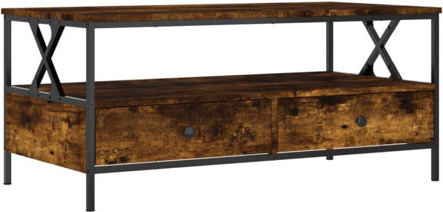 VidaXL -Salontafel-100x51x45-cm-bewerkt-hout-gerookt-eikenkleurig