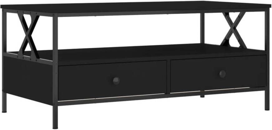 VidaXL -Salontafel-100x51x45-cm-bewerkt-hout-zwart