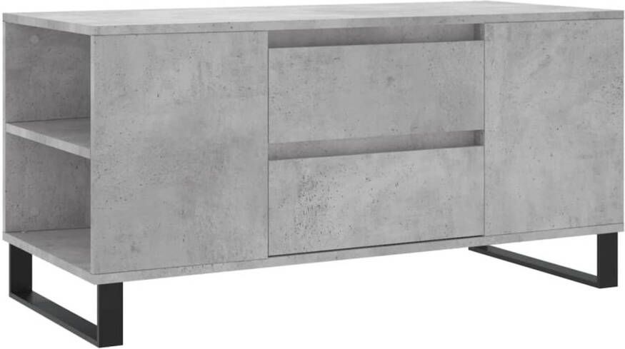 VidaXL -Salontafel-102x44 5x50-cm-bewerkt-hout-betongrijs