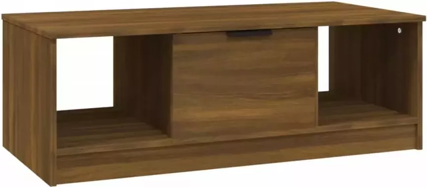 VidaXL Salontafel 102x50x36 cm bewerkt hout bruineikenkleurig