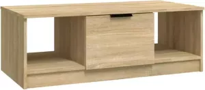 VidaXL Salontafel 102x50x36 cm bewerkt hout sonoma eikenkleurig