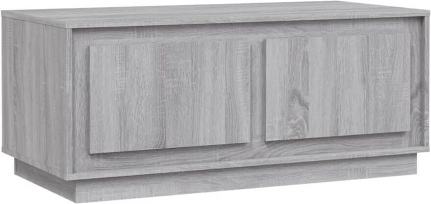 VIDAXL Salontafel 102x50x44 cm bewerkt hout grijs sonoma eikenkleurig