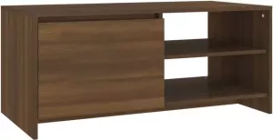 VidaXL Salontafel 102x50x45 cm bewerkt hout bruineikenkleurig