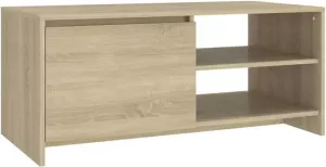 VidaXL Salontafel 102x50x45 cm bewerkt hout sonoma eikenkleurig