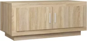 VidaXL Salontafel 102x50x45 cm bewerkt hout sonoma eikenkleurig