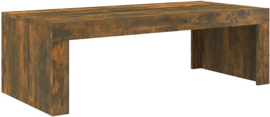 VIDAXL Salontafel 110x50x35 cm bewerkt hout gerookt eikenkleurig - Foto 1