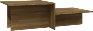 VIDAXL Salontafel 111 5x50x33 cm bewerkt hout bruineikenkleurig