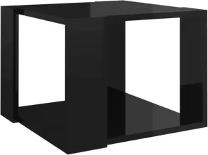 VidaXL Salontafel 40x40x30 Cm Bewerkt Hout Hoogglans Zwart