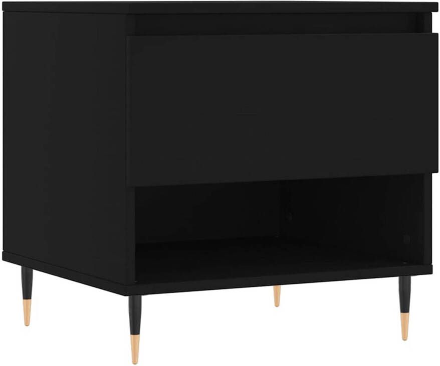 VIDAXL Salontafel 50x46x50 cm bewerkt hout zwart