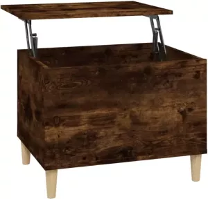 VidaXL Salontafel 60x44 5x45 Cm Bewerkt Hout Gerookt Eikenkleurig