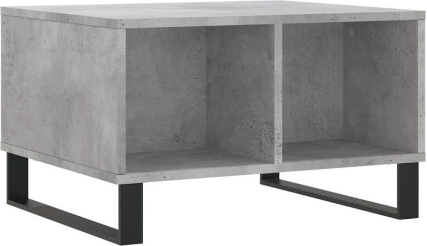 VidaXL -Salontafel-60x50x36 5-cm-bewerkt-hout-betongrijs - Foto 1