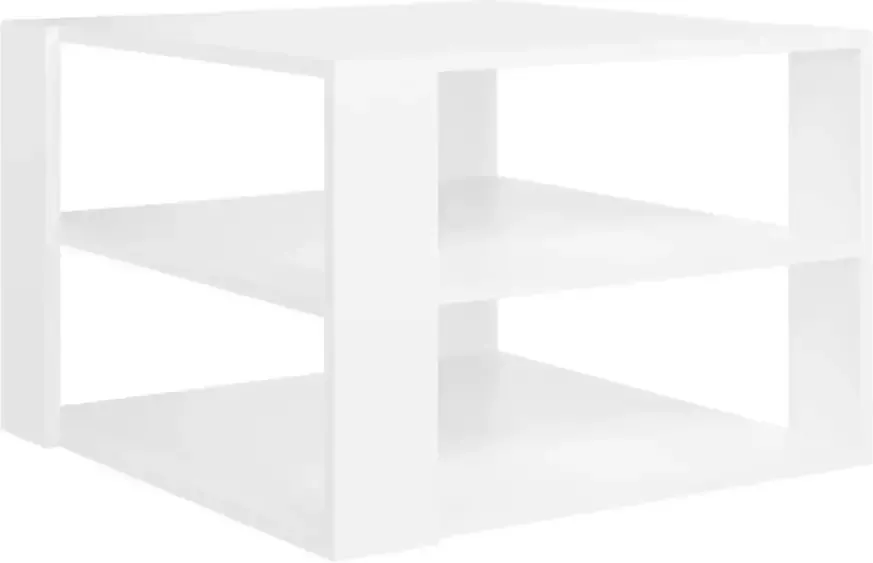 VidaXL Salontafel 60x60x40 Cm Bewerkt Hout Wit